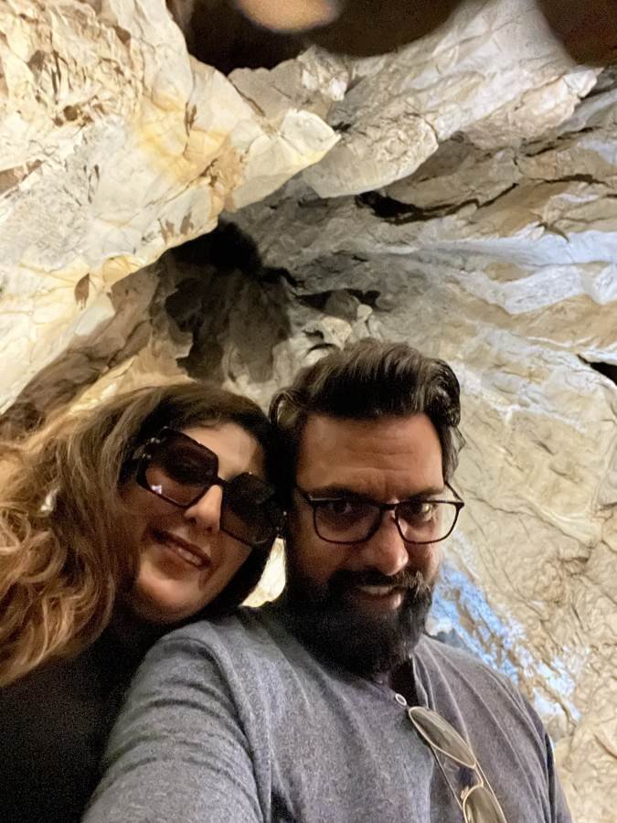 inside a cave
