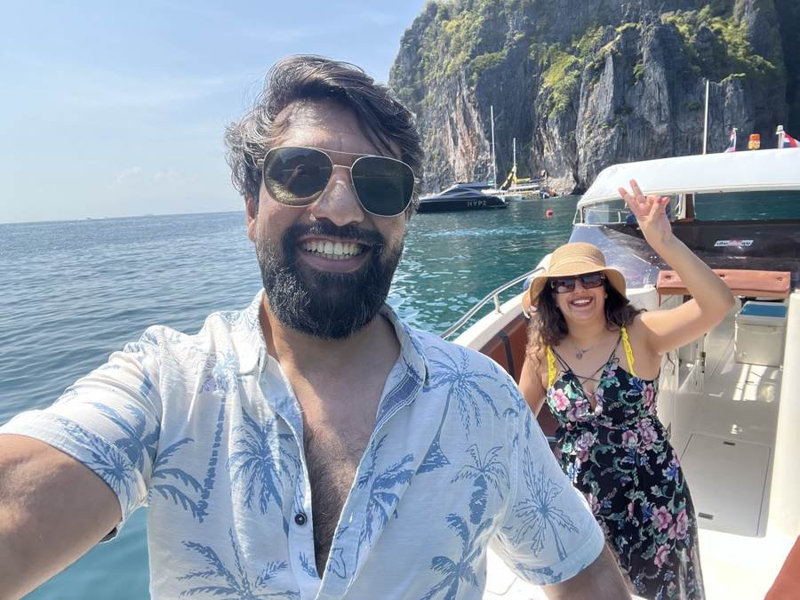 limestone cliffs, boat day