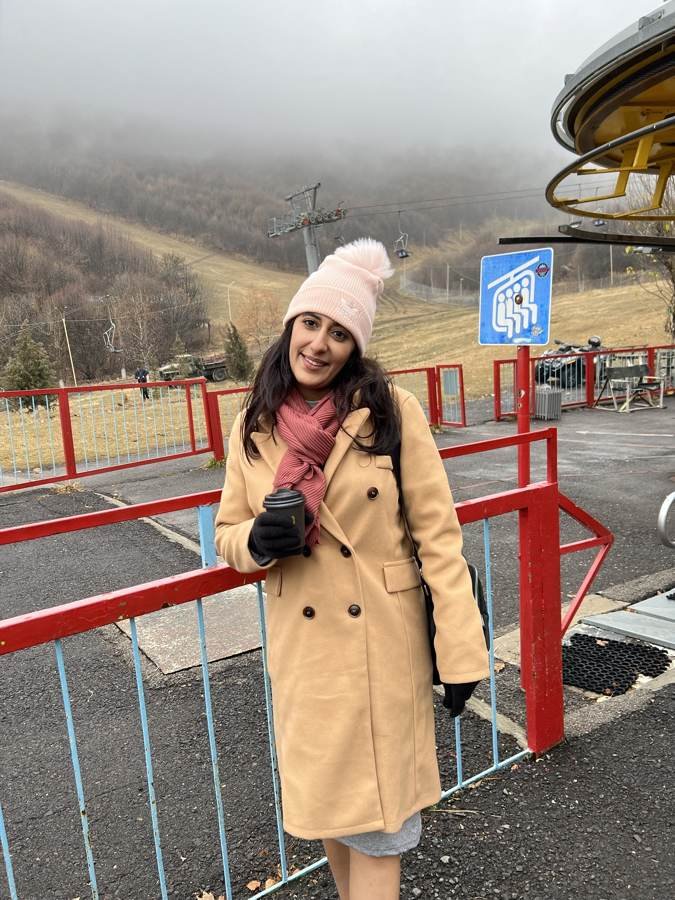 fog and a hot coffee at the chairlift